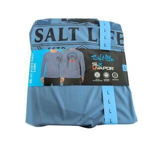 Salt Life Men's Long Sleeve UV Tee Navy Size L
